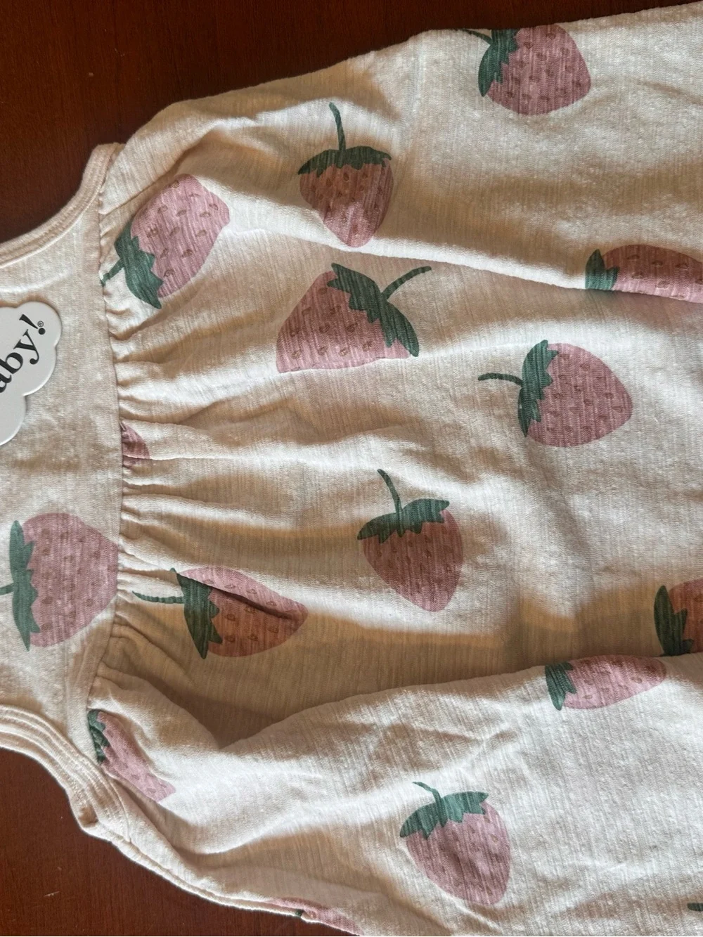 Oh Baby! Strawberry Print Baby Dress - Pink & Green. 12/18 mo.NWT